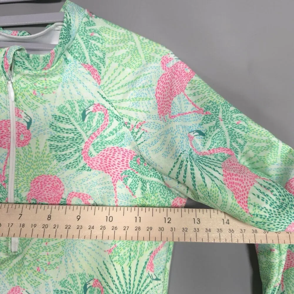 KENNY FLOWERS Kiddy Flowers Swimsuit Girls 10 Kids Long Sleeve UPF 50+ Flamingos